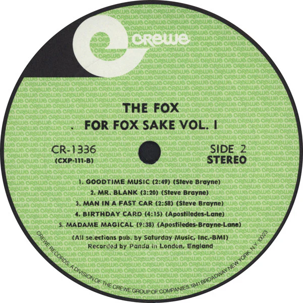 The Fox - For Fox Sake Vol.1 (LP, Album, All) (Very Good Plus (VG+)) - Image 4