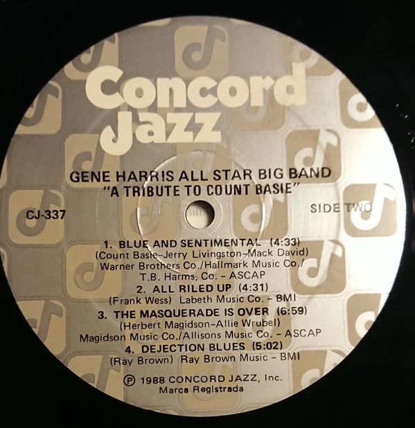 The Gene Harris All Star Big Band - Tribute To Count Basie (LP) (Very Good (VG)) - Image 4