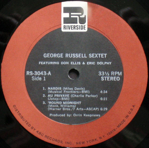 The George Russell Sextet Featuring Don Ellis & Eric Dolphy - 1 2 3 4 5 6extet (LP, Comp) (Very Good (VG)) - Image 3