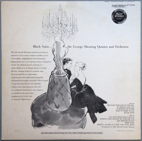 The George Shearing Quintet - Black Satin (LP, Album, Scr) (Very Good Plus (VG+)) - Image 2