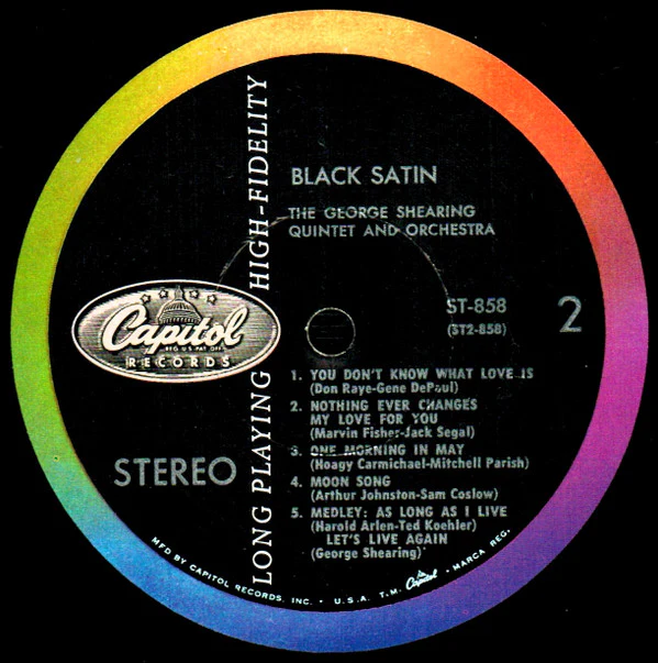 The George Shearing Quintet - Black Satin (LP, Album, Scr) (Very Good Plus (VG+)) - Image 4