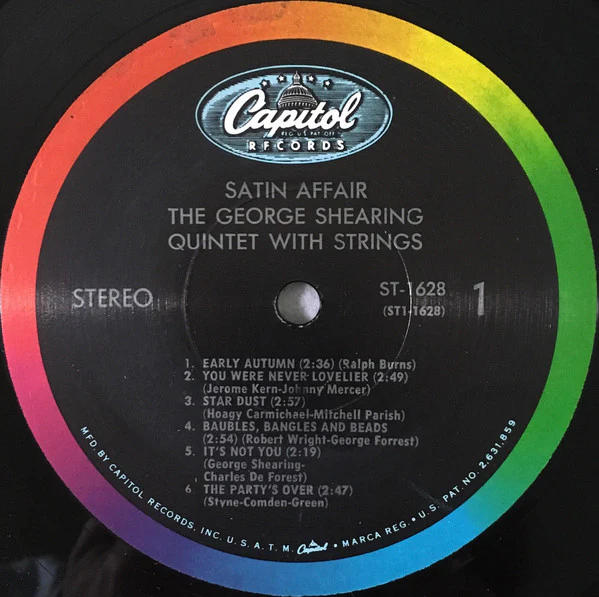 The George Shearing Quintet - Satin Affair (LP, Album, RP, Scr) (Very Good Plus (VG+)) - Image 3
