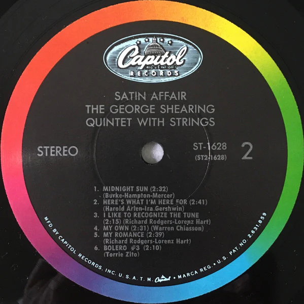 The George Shearing Quintet - Satin Affair (LP, Album, RP, Scr) (Very Good Plus (VG+)) - Image 4