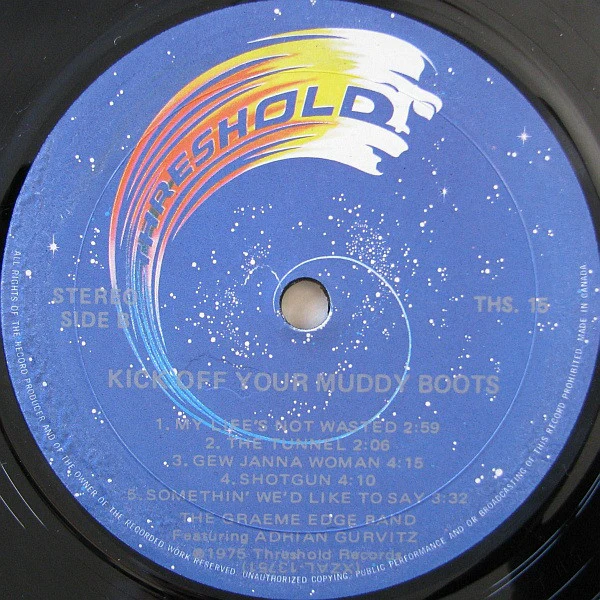 The Graeme Edge Band Featuring Adrian Gurvitz - Kick Off Your Muddy Boots (LP, Album) (Near Mint (NM or M-)) - Image 5
