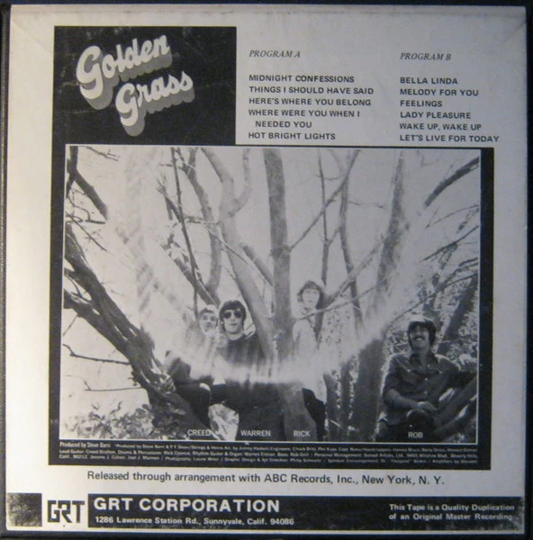 The Grass Roots - Golden Grass: Their Greatest Hits (Reel, 4tr Stereo, 7" Reel, Comp) (Very Good Plus (VG+)) - Image 2