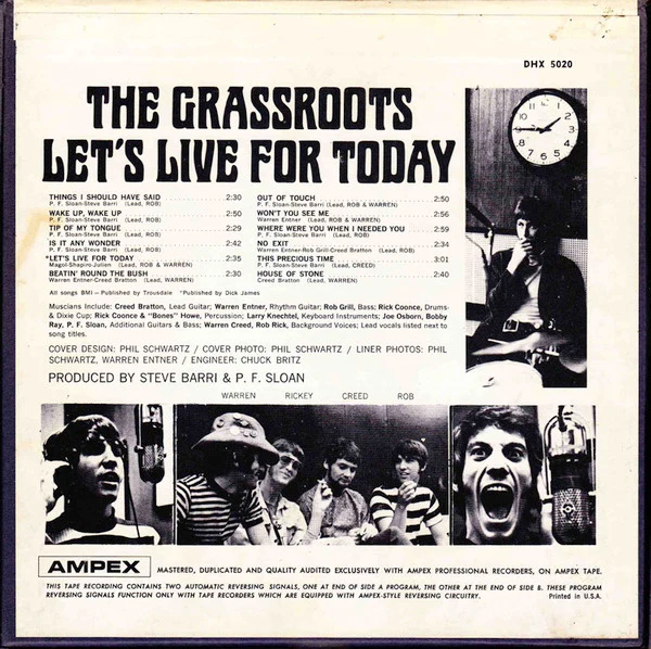 The Grass Roots - Let's Live For Today (Reel, 4tr Stereo, 7" Reel, Album) (Very Good Plus (VG+)) - Image 2