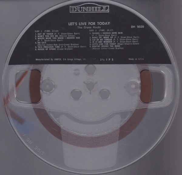 The Grass Roots - Let's Live For Today (Reel, 4tr Stereo, 7" Reel, Album) (Very Good Plus (VG+)) - Image 3