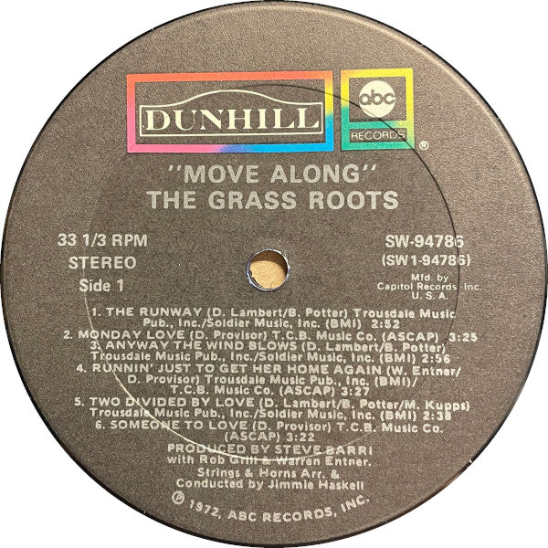 The Grass Roots - Move Along (LP, Album, Club, Cap) (Very Good Plus (VG+)) - Image 3
