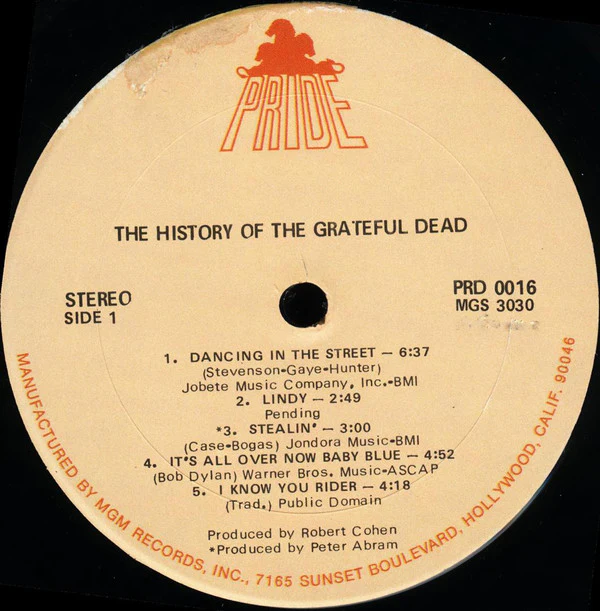 The Grateful Dead - The History Of The Grateful Dead (LP, Comp) (Very Good Plus (VG+)) - Image 3