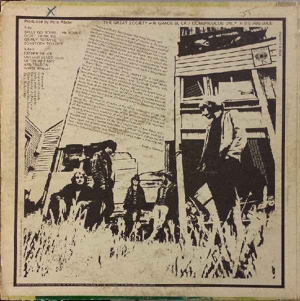 The Great Society With Grace Slick - Conspicuous Only In Its Absence (LP, Album, San) (Good (G)) - Image 2