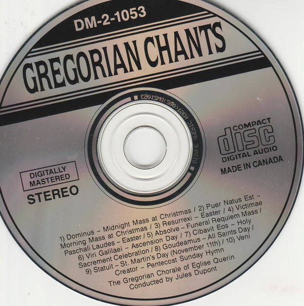 The Gregorian Chorale Of Eglise Querin - Gregorian Chants (CD) (Near Mint (NM or M-)) - Image 3