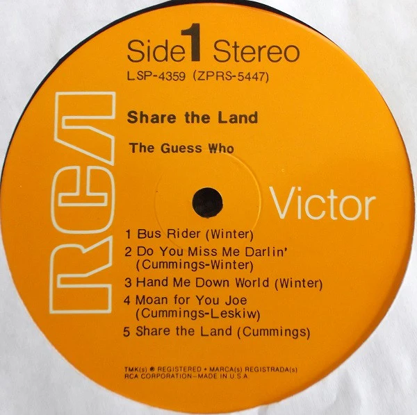 The Guess Who - Share The Land (LP, Album, Roc) (Very Good Plus (VG+)) - Image 5