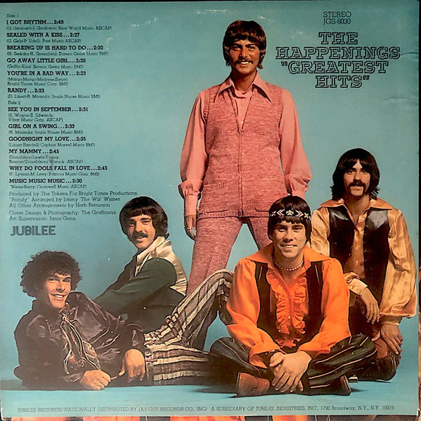The Happenings - "Greatest Hits" (LP, Comp, RE) (Very Good Plus (VG+)) - Image 2