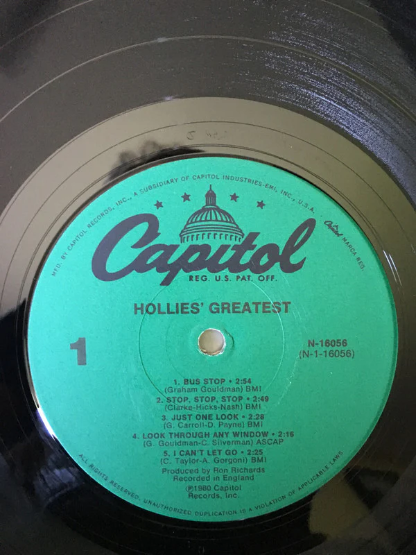 The Hollies - Hollies' Greatest (LP, Comp, Mono) (Near Mint (NM or M-)) - Image 2