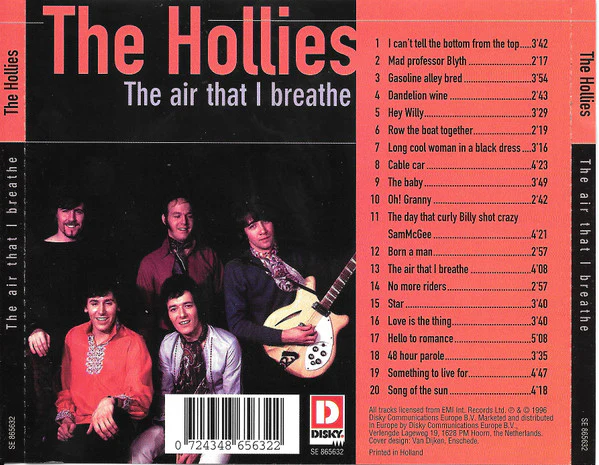 The Hollies - The Air That I Breathe (CD, Comp) (Very Good Plus (VG+)) - Image 2