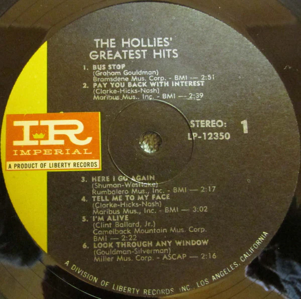 The Hollies - The Hollies' Greatest Hits (LP, Comp) (Very Good Plus (VG+)) - Image 3