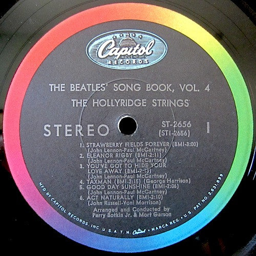 The Hollyridge Strings - The Beatles Songbook Vol. 4 (LP, Album) (Very Good Plus (VG+)) - Image 2