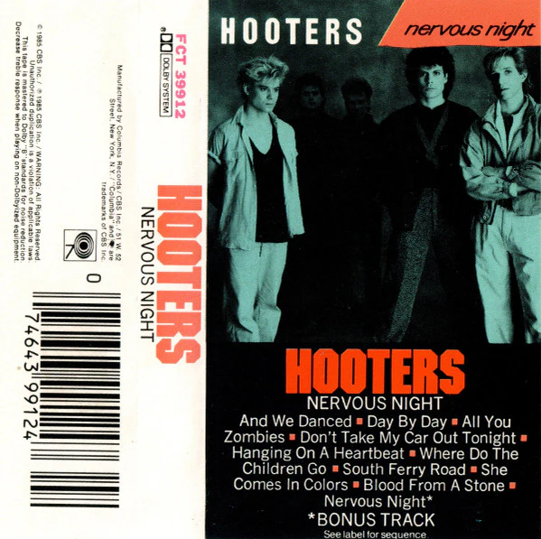 The Hooters - Nervous Night (Cass, Album, Fab) (Very Good (VG)) - Image 2