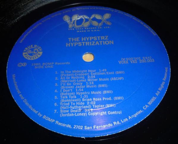 The Hypstrz - Hypstrization! (LP, Album) (Very Good Plus (VG+)) - Image 3