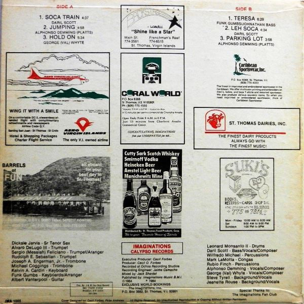 The Imaginations - Soarin High (LP, Album) (Very Good (VG)) - Image 2