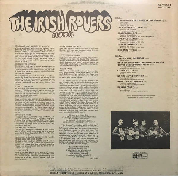 The Irish Rovers - All Hung Up (LP, Album) (Very Good Plus (VG+)) - Image 2