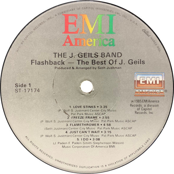 The J. Geils Band - Flashback - The Best Of J. Geils Band (LP, Comp, Jac) (Near Mint (NM or M-)) - Image 3