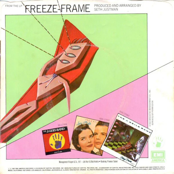 The J. Geils Band - Freeze-Frame (7", Jac) (Very Good Plus (VG+)) - Image 2