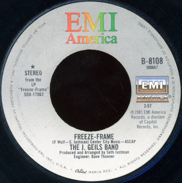 The J. Geils Band - Freeze-Frame (7", Jac) (Very Good Plus (VG+)) - Image 3