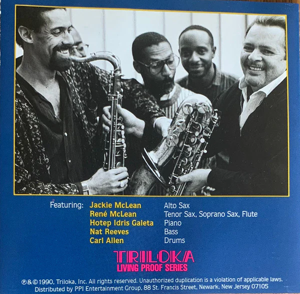 The Jackie McLean Quintet* Featuring René McLean* - Dynasty (CD, Album) (Very Good Plus (VG+)) - Image 4