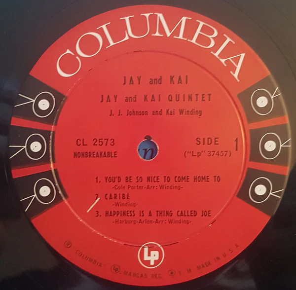 The Jay And Kai Quintet, J.J. Johnson and Kai Winding - Jay And Kai (10", Album, Mono) (Very Good Plus (VG+)) - Image 3