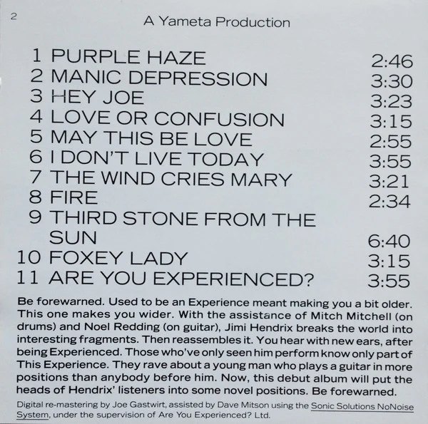 The Jimi Hendrix Experience - Are You Experienced? (CD, Album, RE, RM) (Near Mint (NM or M-)) - Image 5