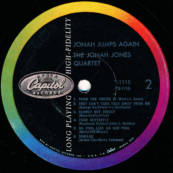 The Jonah Jones Quartet - Jonah Jumps Again (LP, Album, Mono, Scr) (Near Mint (NM or M-)) - Image 4