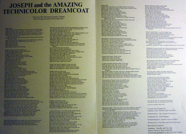 The Joseph Consortium, Andrew Lloyd Webber, Tim Rice - Joseph And The Amazing Technicolor Dreamcoat (LP, Album, Uni) (Very Good Plus (VG+)) - Image 5