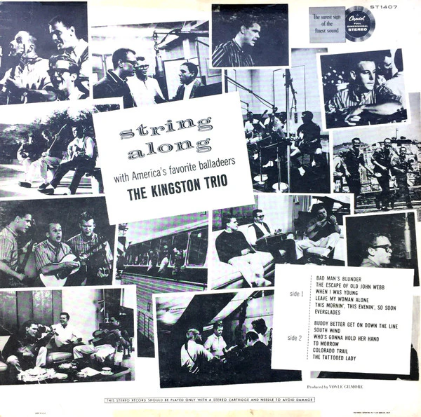 Kingston Trio - String Along (LP, Album, Scr) (Very Good Plus (VG+)) - Image 2