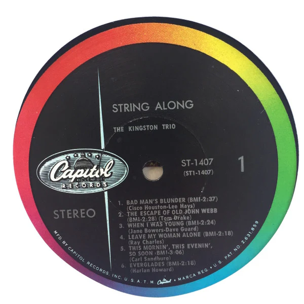 Kingston Trio - String Along (LP, Album, Scr) (Very Good Plus (VG+)) - Image 3