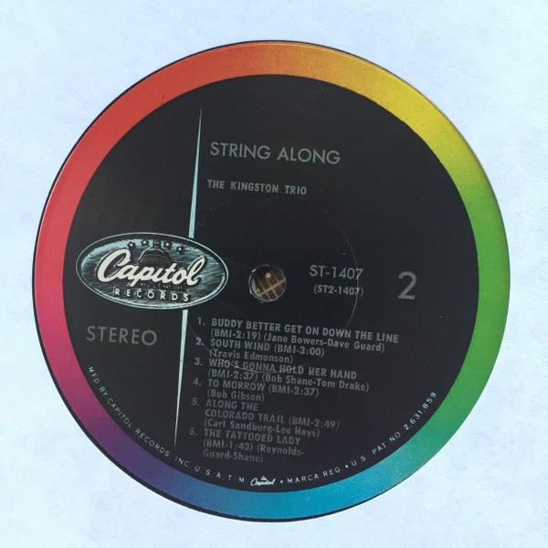 Kingston Trio - String Along (LP, Album, Scr) (Very Good Plus (VG+)) - Image 4