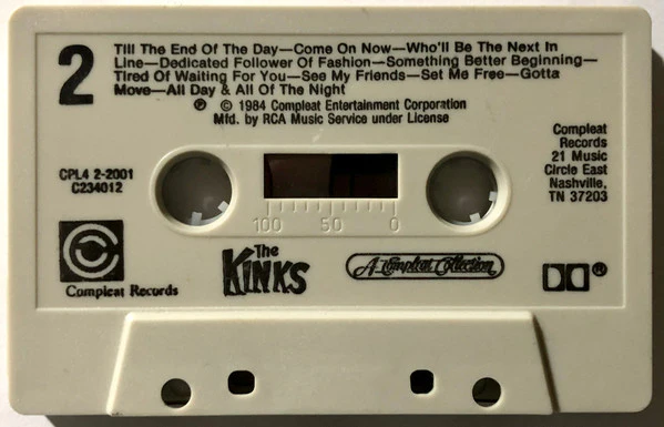 The Kinks - A Compleat Collection (Cass, Comp, Club, RCA) (Very Good Plus (VG+)) - Image 4
