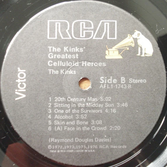 The Kinks - Celluloid Heroes - The Kinks' Greatest (LP, Comp, RE) (Good Plus (G+)) - Image 4
