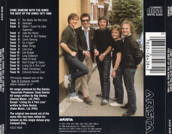 The Kinks - Come Dancing With The Kinks (The Best Of The Kinks 1977-1986) (CD, Comp, Dis) (Near Mint (NM or M-)) - Image 2