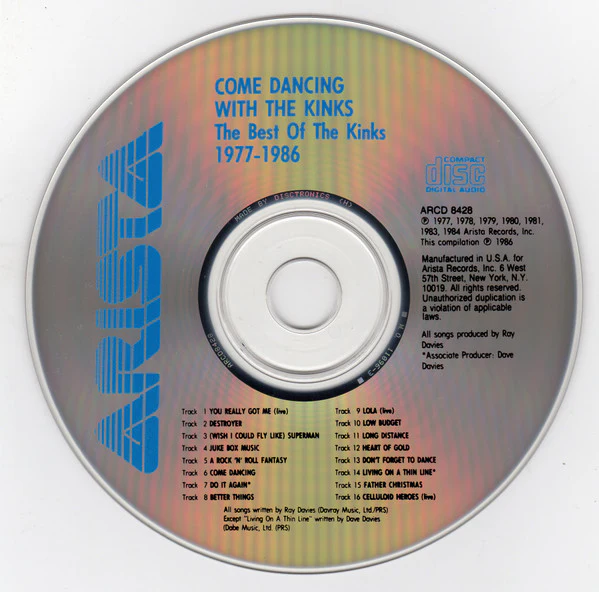 The Kinks - Come Dancing With The Kinks (The Best Of The Kinks 1977-1986) (CD, Comp, Dis) (Near Mint (NM or M-)) - Image 3
