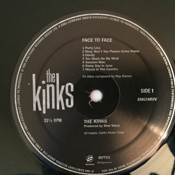 The Kinks - Face To Face (LP, Album, Mono, RE, RM) (Very Good Plus (VG+)) - Image 3
