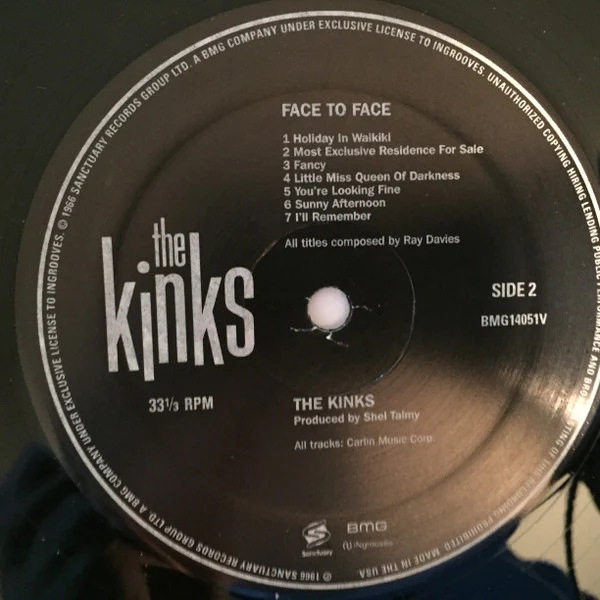 The Kinks - Face To Face (LP, Album, Mono, RE, RM) (Very Good Plus (VG+)) - Image 4
