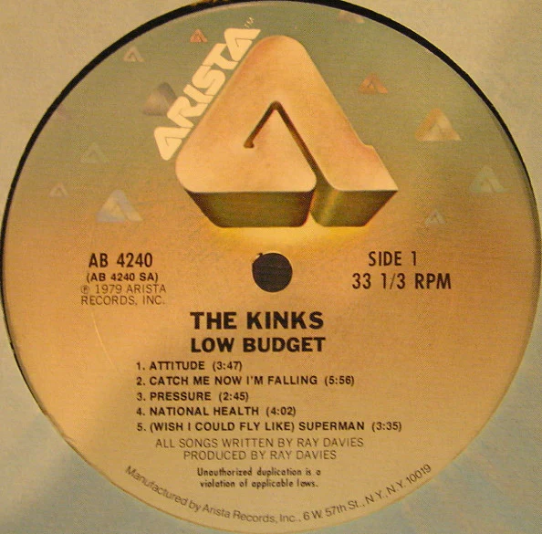 The Kinks - Low Budget (LP, Album, San) (Good Plus (G+)) - Image 3