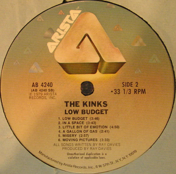 The Kinks - Low Budget (LP, Album, San) (Good Plus (G+)) - Image 4