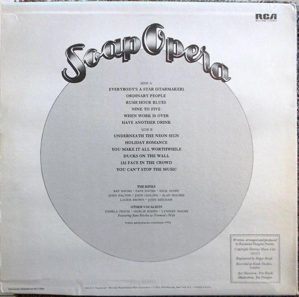The Kinks - Soap Opera (LP, Album, RE) (Very Good (VG)) - Image 2
