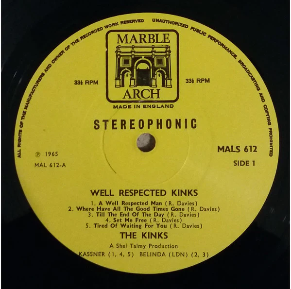 The Kinks - Well Respected Kinks (LP, Comp, Fli) (Very Good Plus (VG+)) - Image 3