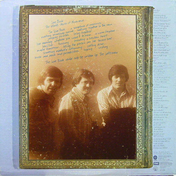 The Lettermen - Love Book (LP, Album, Jac) (Mint (M)) - Image 2
