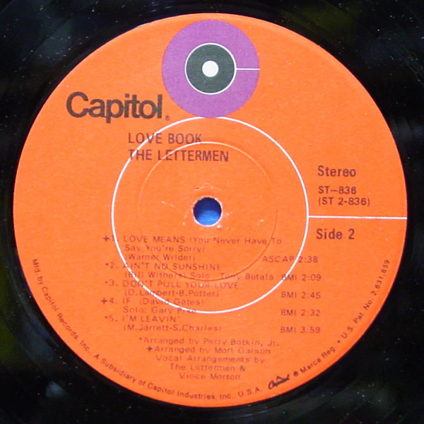 The Lettermen - Love Book (LP, Album, Jac) (Mint (M)) - Image 4