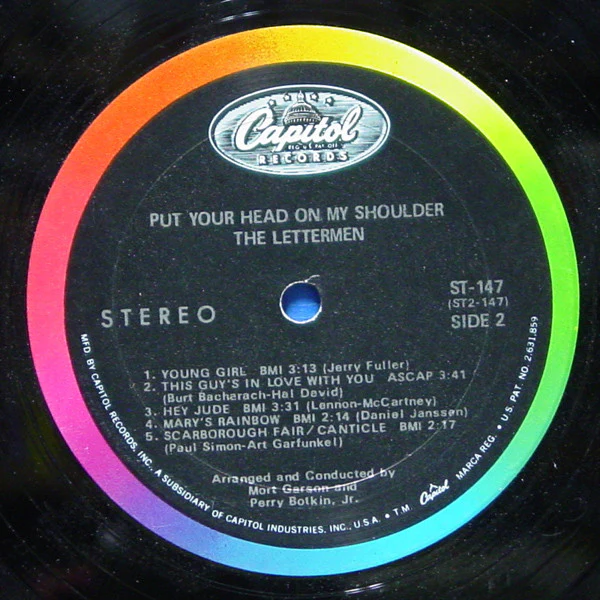 The Lettermen - Put Your Head On My Shoulder (LP) (Very Good Plus (VG+)) - Image 4