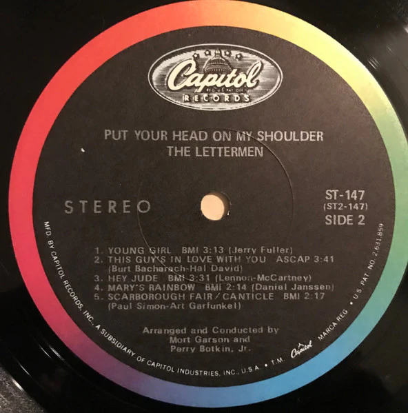 The Lettermen - Put Your Head On My Shoulder (LP) (Very Good (VG)) - Image 4